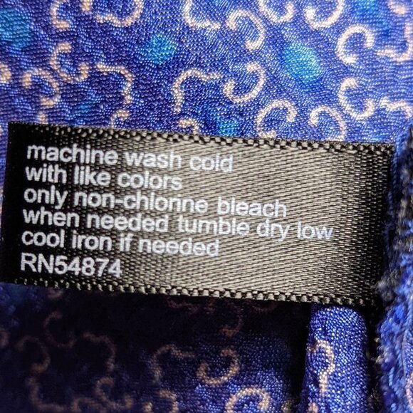 THE LIMITED Patterned Ombre' Sleeveless V-Neck Blouse Blue and Gold Size Medium - Picture 8 of 11